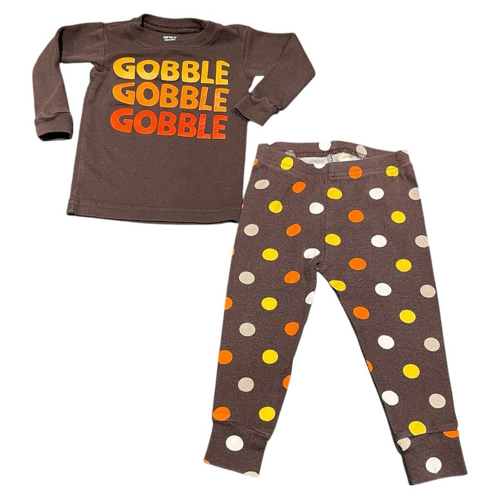 Carter’s Unisex Size 12 Months Gobble, Gobble, Gobble Thanksgiving Outfit EUC